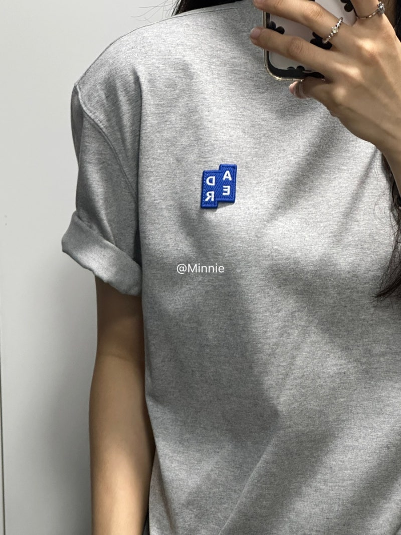 아더에러 시그 태그 반팔티 그레이 3사이즈 S사이즈 후기 ADER ERROR Sig Tag T-shirt