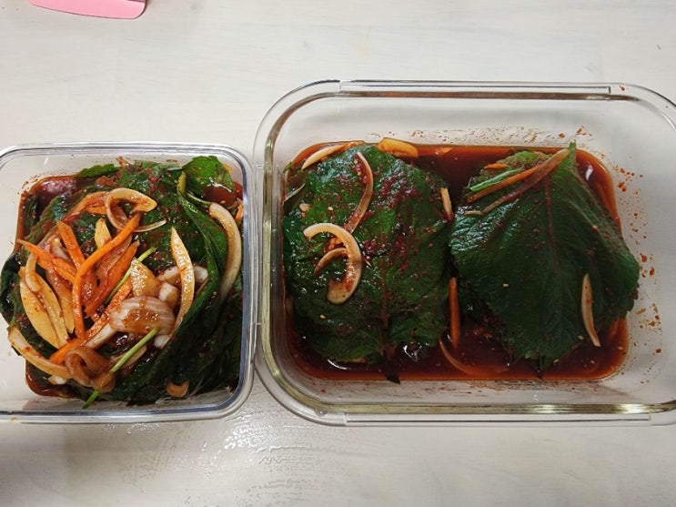 여름반찬 양념깻잎 깻잎김치 만들기