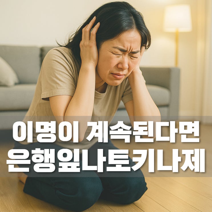 한쪽 귀에서 삐소리 시작되면 은행잎나토키나제