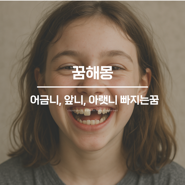 어금니 빠지는 꿈 앞니 아랫니 빠지는 꿈 이빨깨지는꿈