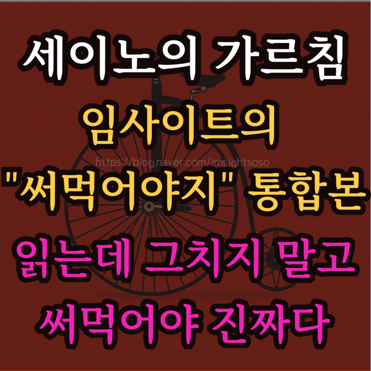  세이노의 가르침, 세이노, 임사이트의 "써먹어야지 통합본": 읽는데 그치지 말고 써먹어야 진짜다
