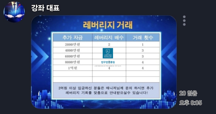  교보증권 사칭한 김인섭 리딩방, 수익계획프로젝트 사기 형사고소사례