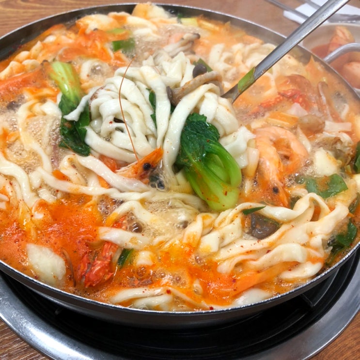  남동인더스파크역 맛집 인천 새집손해물칼국수 막걸리 공짜