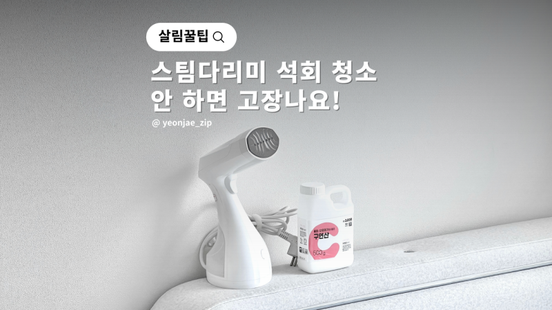 스팀다리미 석회 제거 청소, 안 하면 고장나요!