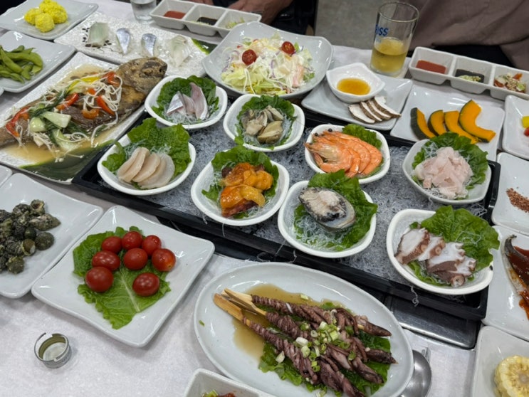 레인보우횟집 여수 회 맛집 푸짐한 스키다시에 맛있는 활어회 갈치회 전문점 여수소호동횟집 추천