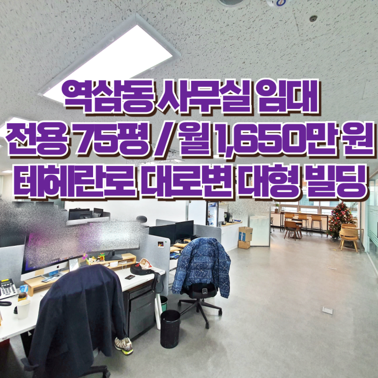  역삼동 사무실 임대 테헤란로 대로변 초역세권 인테리어 A급