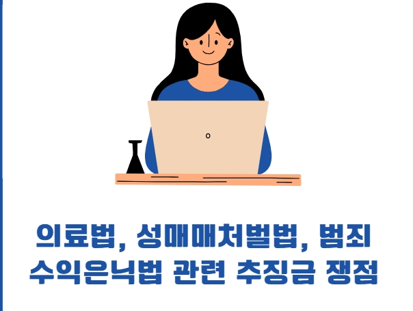 의료법, 성매매처벌법, 범죄수익은닉법 추징금에 대하여