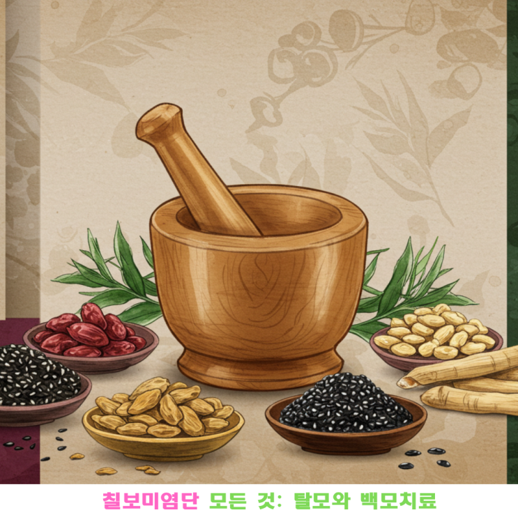 칠보미염단 모든 것: 탈모와 백모치료 효능부터 복용법까지 총정리!