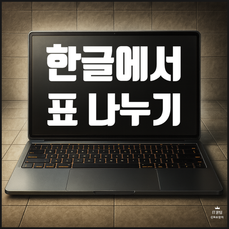 한글에서 표 나누기 쉽게 하는 방법 한글에서 표 나누기 쉽게 하는 방법