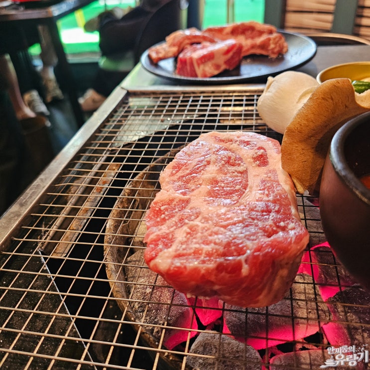 모란 고기집 류돈 두툼한 숯불 돼지목살 맛있는곳