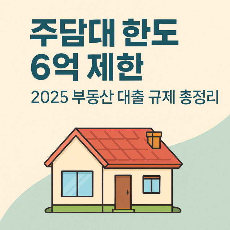  2025 부동산 대출규제 강화, 주담대 한도 체크