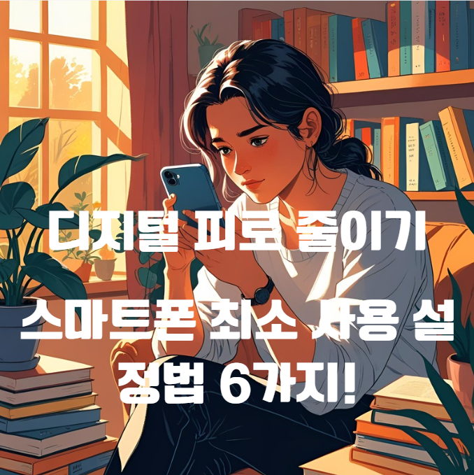  디지털 피로 줄이기 스마트폰 최소 사용 설정법 6가지!