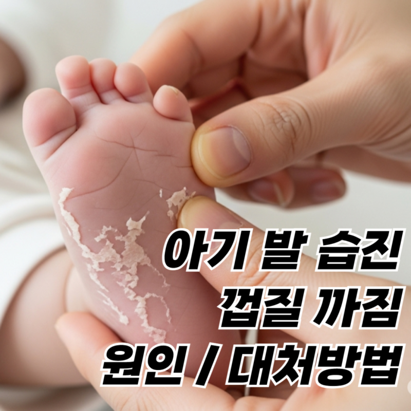 아기 발 습진 껍질 까짐 원인 및 대처방법