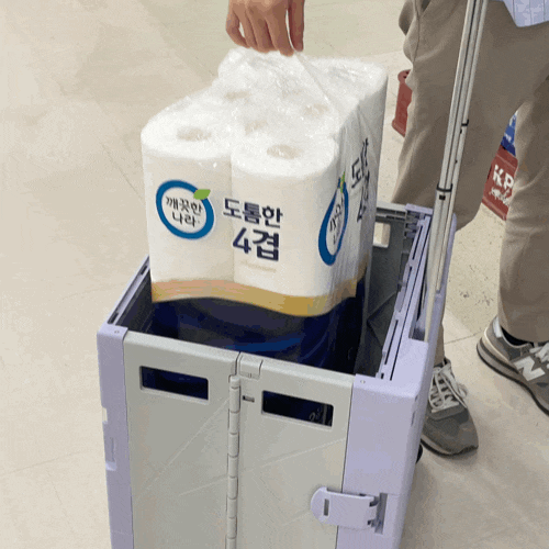  장바구니캐리어 오늘도랄라 접이식카트 실제 사용 후기