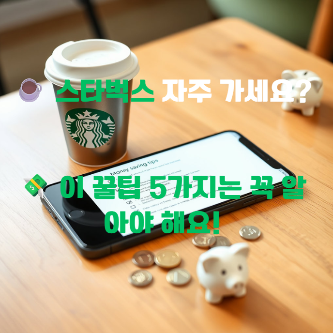  스벅 텀블러, 리필 얼마인지 아세요? 스타벅스 절약 꿀팁 5가지 총정리!