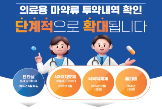 확인’ 대상… <b>식약처</b>, "의료용 마약류 <b>오남용</b> 방지 총력"