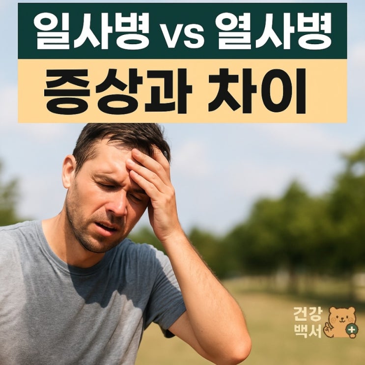  일사병 vs 열사병, 증상 차이와 응급대처법