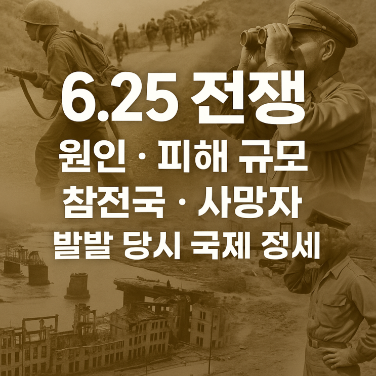  한국전쟁은 왜 터졌나? 6.25전쟁 원인 사망자와 피해규모, 참전국 정리