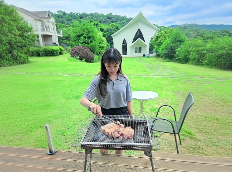 남양주캠핑식당 야외바베큐 맛집 북한강글램핑 사트레봉