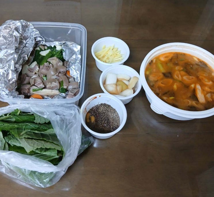 도봉구 흑염소맛집 우수리 염소탕 염소수육 배달후기