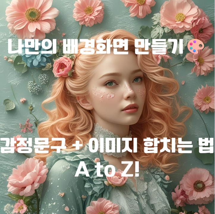  나만의 배경화면 만들기 감정문구 + 이미지 합치는 법 A to Z!