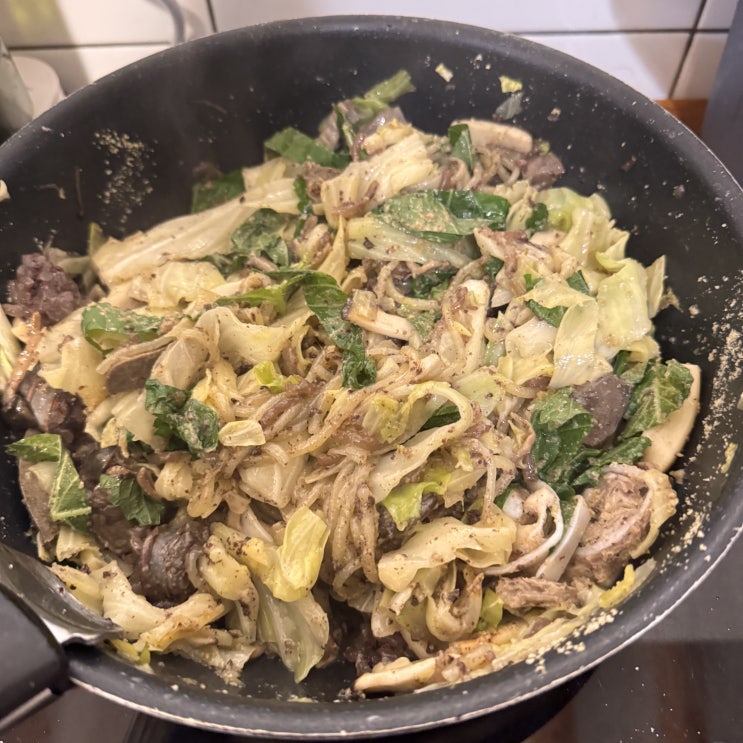  야매요리 신림동 백순대 볶음...