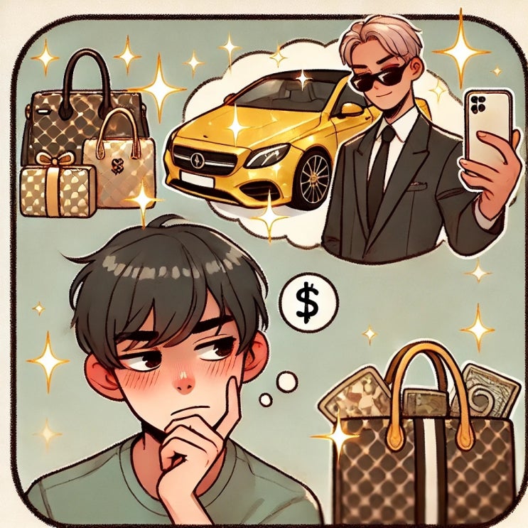  타인의 비싼 물건에 질투심이 느껴질 때 태태