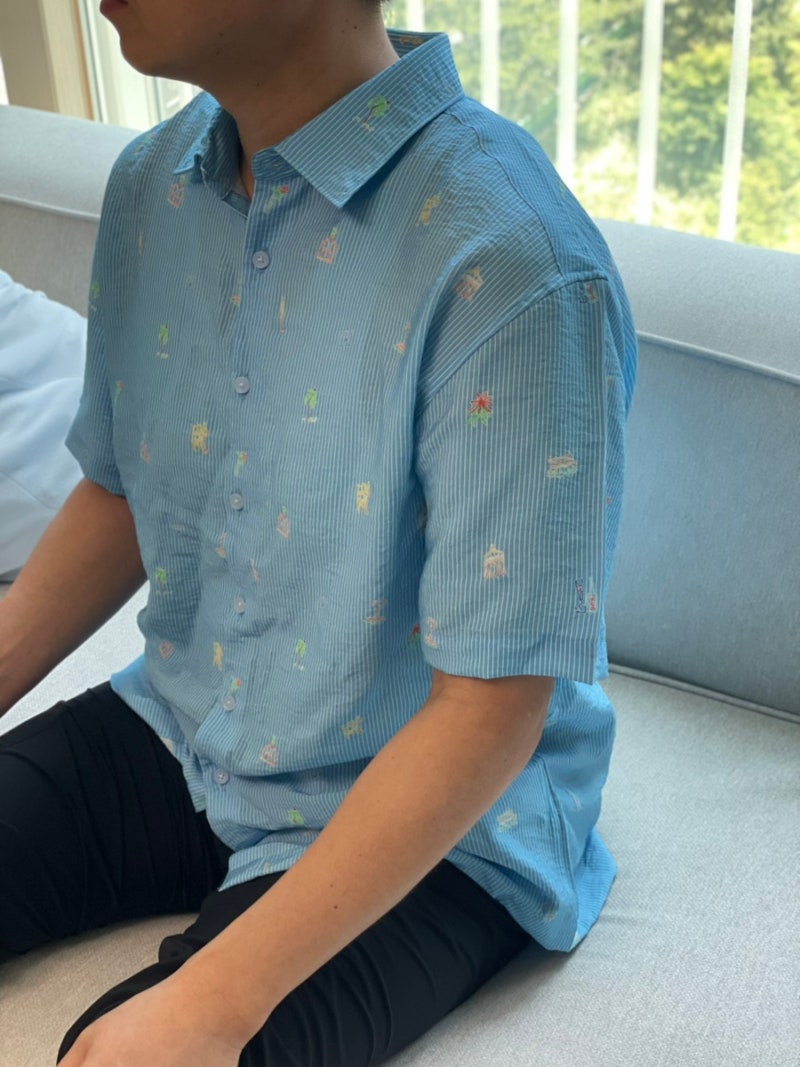 남자옷추천 헤르시콜라보레이션 파크랜드 남자반팔셔츠
