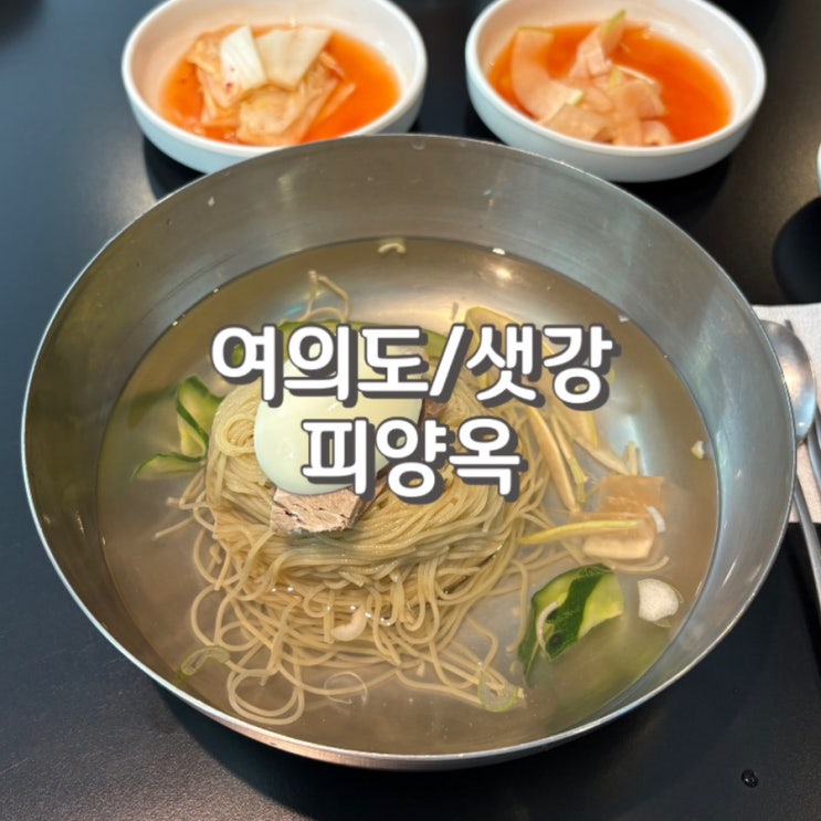  (내돈내산) 여의도 평양냉면 맛집 피양옥에서 물냉면, 만두, 녹두전 후기 feat.웨이팅, 예약, 주차 정보