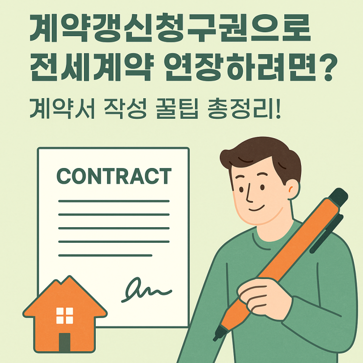  계약갱신청구권으로 전세계약 연장하려면? 계약서 작성 꿀팁 총정리!