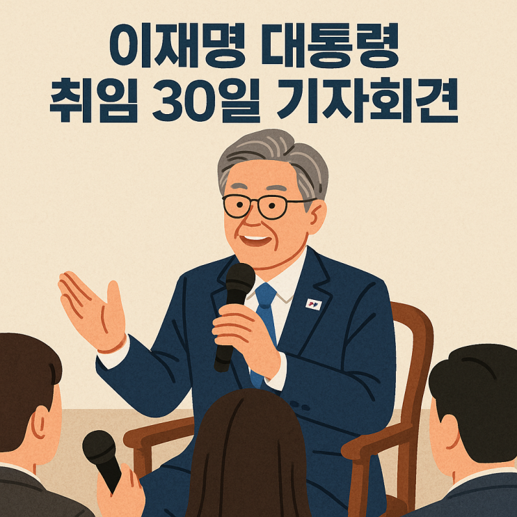 이재명 <b>대통령</b> 지지율 59.7% 고공행진, 취임 30일 <b>기자회견</b>... 