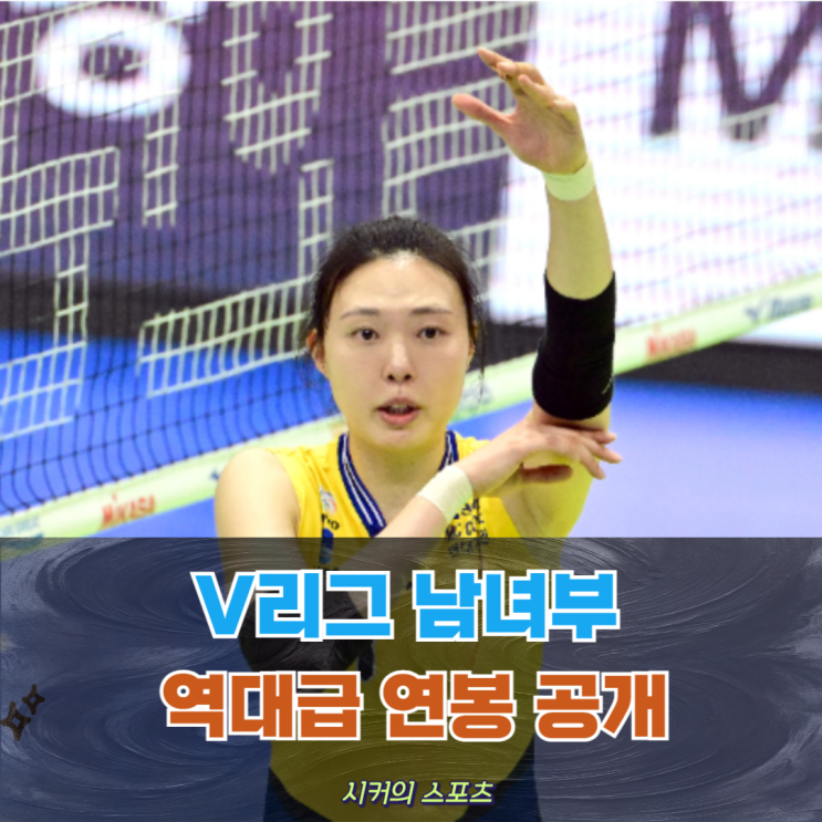 V리그 남녀부 역대 최고 대우, 이 <b>연봉</b>이 맞나...