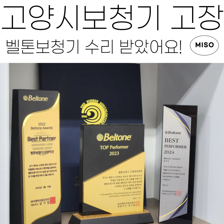고양시보청기 고장으로 수리 받았어요