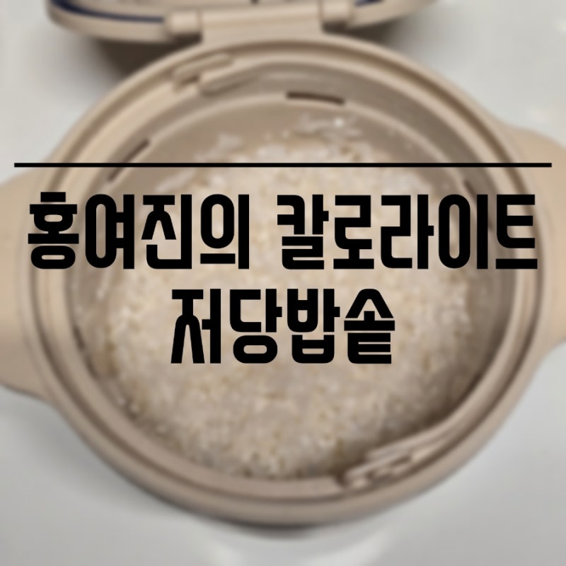 혈당 조절|홍여진의 칼로라이트 저당밥솥