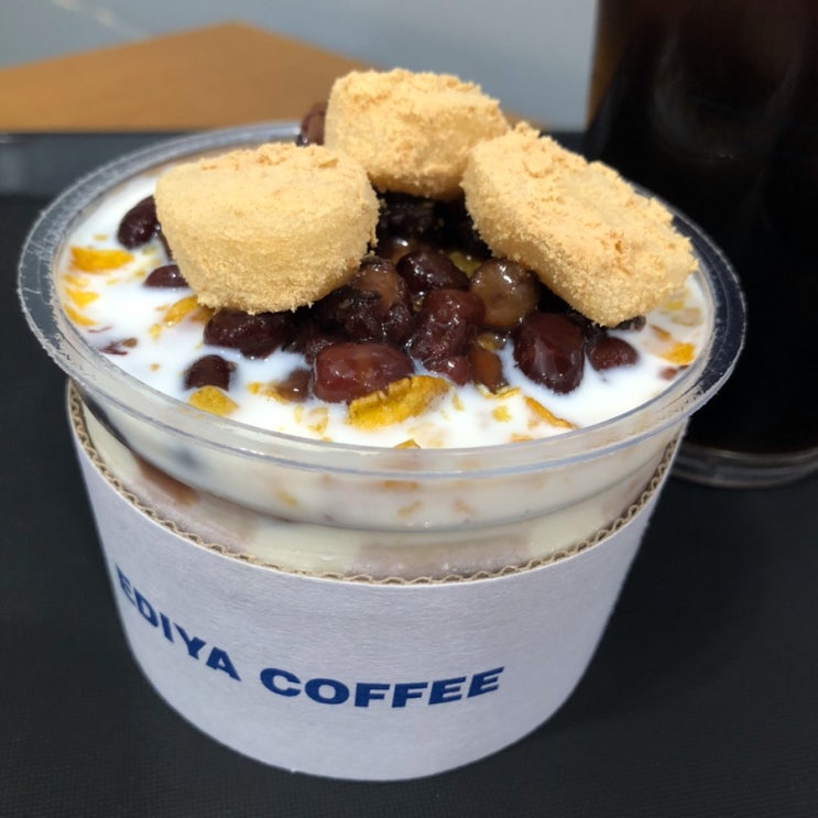  이디야 팥빙수 1인 팥인절미빙수 칼로리 가격 후기