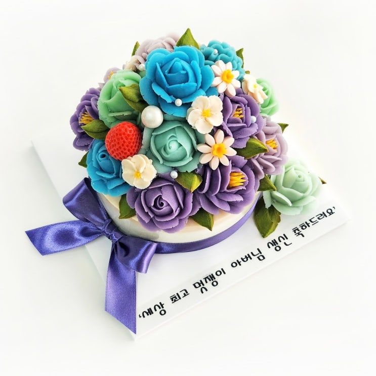 [일산 수제 케이크/떡 케이크] 앙금 플라워 떡 케이크💐 (장미/동백) : 일산 대화동 하우케이크