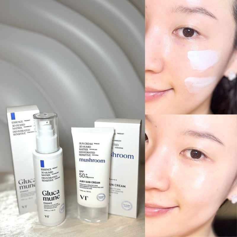 VT코스메틱 글루카뮨 에센스 & 에어리 선크림 사용후기