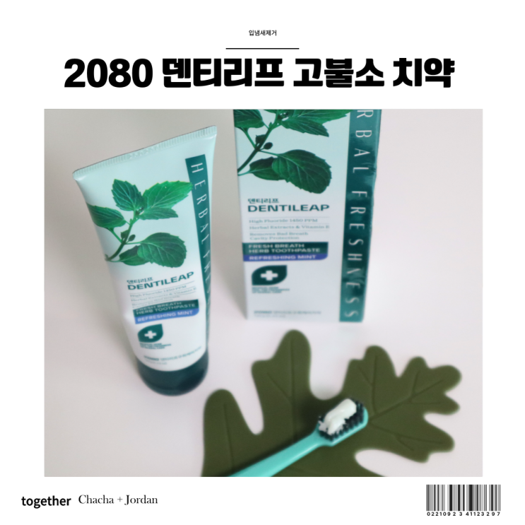  덴티리프 1450ppm 고불소 치약 개운하게 입냄새제거 하기