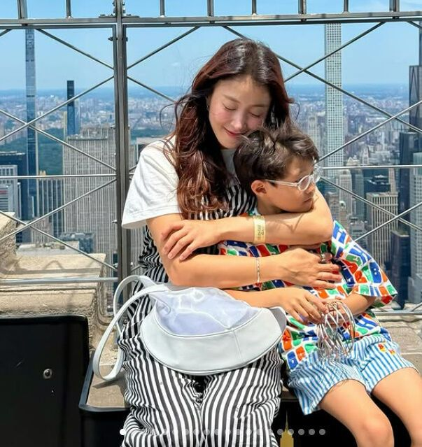  ‘싱글맘’ 이시영, 아들과 미국 한달 살기 “행복”