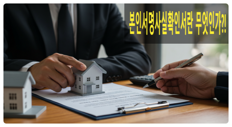  "인감 없이도 부동산·대출 계약 OK! 본인서명사실확인서 지금 당장 써야 하는 이유"