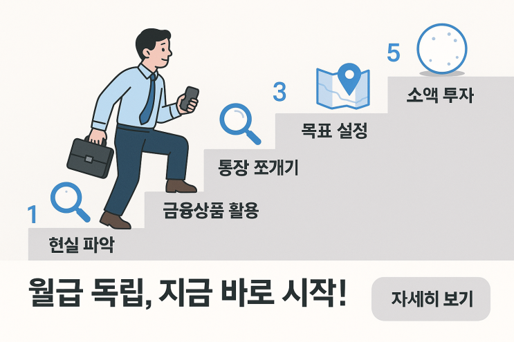 월급은 왜 항상 통장을 스쳐갈까? 은행은 절대 알려주지 않는 사회초년생 돈 모으기 5단계 비밀