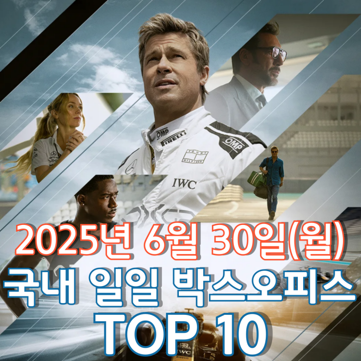  [국내 박스오피스] 일일 TOP 10 - 2025년 6월 30일(월)