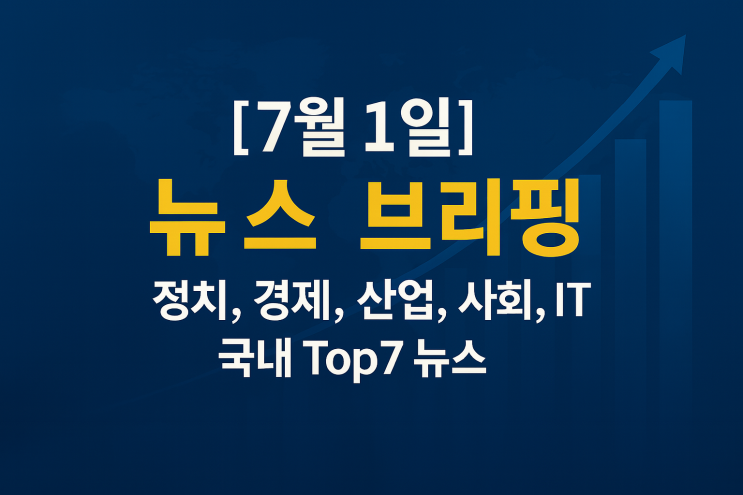 7월 1일 뉴스브리핑: 이재명 <b>대통령 방미</b> 일정, 코스피 상승... 