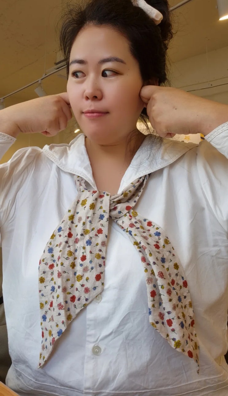  여름스카프 쁘띠스카프 러쉬룸 가든 트윌리