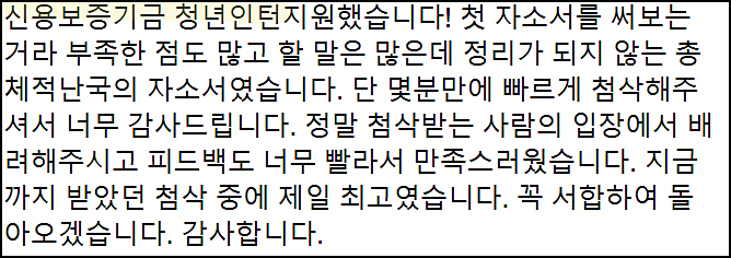  신용보증기금 하반기 청년인턴 채용, 신보 자소서 쓰는법, 자기소개서 작성법