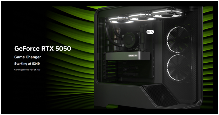  엔비디아 지포스 RTX 5050 8GB GPU 성능 결과