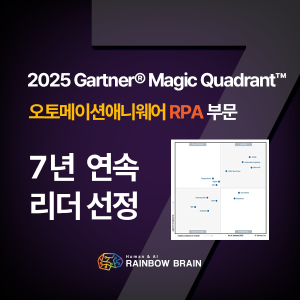  오토메이션애니웨어, 2025 가트너 매직 쿼드런트에서 7년 연속 ‘RPA 부문 리더’ 선정