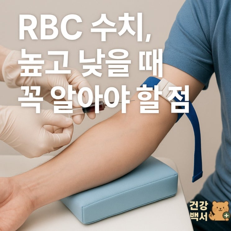  RBC 수치, 높고 낮을 때 꼭 알아야 할 점