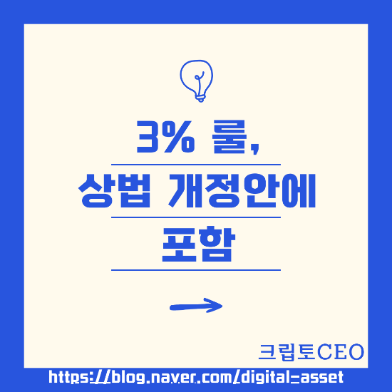 <b>3% 룰</b>, <b>상법 개정안</b>에 포함