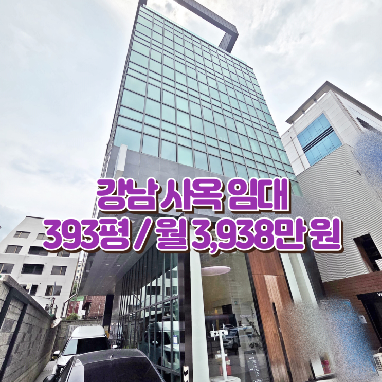  강남 사옥 임대 도곡동 대로변 빌딩 세련된 외관 최상의 컨디션